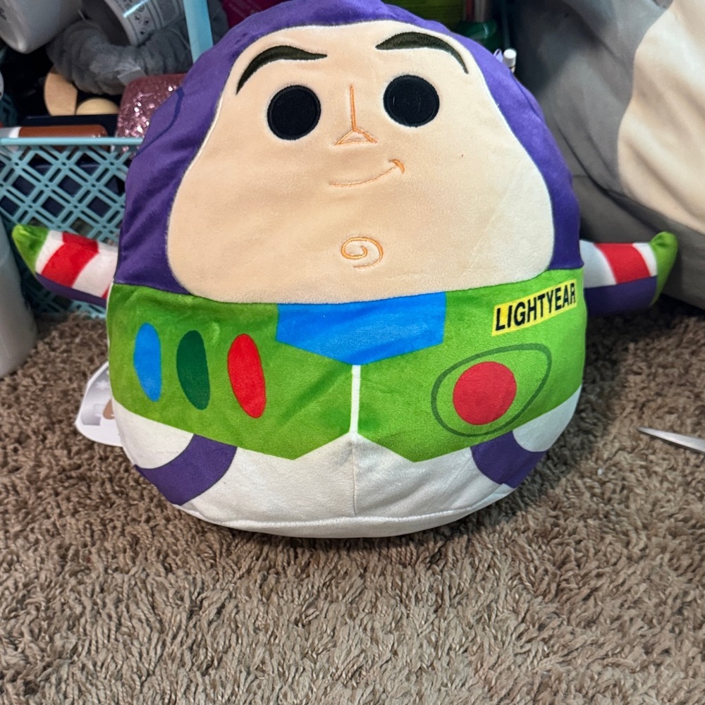 Squishmallows Buzz Lightyear Plush - Green, Purple, White